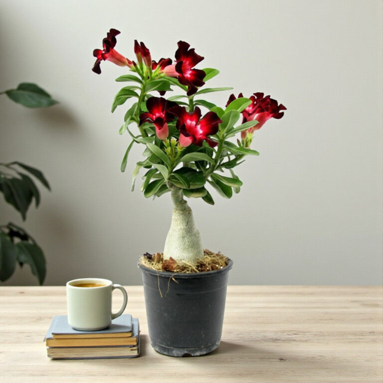 Adenium Velvet Dream Grafted Plant | Bonsai-Like Outdoor Flower Plant